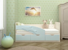 Кровать детская 1,6м Дельфин (Розовый металлик) в Таврическом - tavricheskoe.katalogmebeli.com | фото
