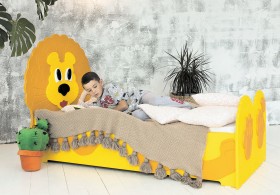 Кровать детская Лева 1.6 Желтый/Оранжевый в Таврическом - tavricheskoe.katalogmebeli.com | фото