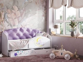 Кровать детская Звездочка Белый/Фиолетовый в Таврическом - tavricheskoe.katalogmebeli.com | фото
