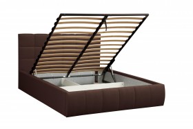Кровать "Диана" ш. 1600 (Н=1010мм) (жаккард шоколад) в Таврическом - tavricheskoe.katalogmebeli.com | фото