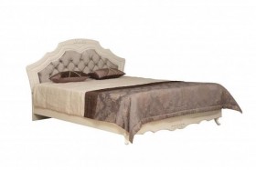 Кровать двойная "Кантри" (вудлайн кремовый/патина/ортопед/1820) в Таврическом - tavricheskoe.katalogmebeli.com | фото