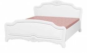 Кровать двойная 1400х2000 (комплект) Лотос (Белый/Белый Глянец) в Таврическом - tavricheskoe.katalogmebeli.com | фото