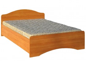Кровать двойная 1600-1 без матраса (круглые спинки) Вишня Оксфорд в Таврическом - tavricheskoe.katalogmebeli.com | фото