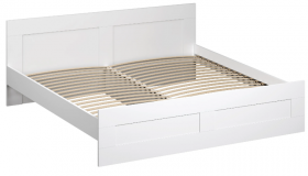 Кровать двухспальная Сириус 1800мм белый в Таврическом - tavricheskoe.katalogmebeli.com | фото