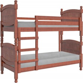 Кровать двухъярусная Валерия из массива сосны 800*1890 Орех в Таврическом - tavricheskoe.katalogmebeli.com | фото
