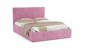 Кровать Гамма ш. 1400 (без основания для хранения) (велюр тенерифе розовый) в Таврическом - tavricheskoe.katalogmebeli.com | фото