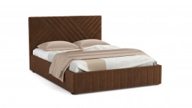Кровать Гамма ш. 1400 (без основания для хранения) (велюр тенерифе шоколад) в Таврическом - tavricheskoe.katalogmebeli.com | фото