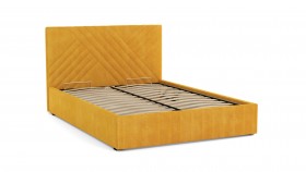 Кровать Гамма ш. 1400 (с основанием для хранения) (велюр тенерифе куркума) в Таврическом - tavricheskoe.katalogmebeli.com | фото 2