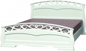 Кровать Грация-1 из массива сосны 1600*2000 Белый античный в Таврическом - tavricheskoe.katalogmebeli.com | фото 5
