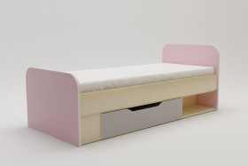 Кровать Грэйси 1650х750 (Розовый/Серый/корпус Клен) в Таврическом - tavricheskoe.katalogmebeli.com | фото 2