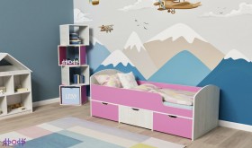 Кровать Малыш-мини Винтерберг/Розовый в Таврическом - tavricheskoe.katalogmebeli.com | фото