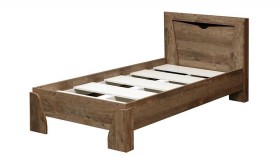 Кровать одинарная 33.07 с настилом "Лючия" (ш. 900)/(кейптаун / венге / белый) в Таврическом - tavricheskoe.katalogmebeli.com | фото 1