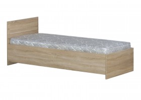 Кровать одинарная 800-2 без матраса (прямые спинки) Дуб Сонома в Таврическом - tavricheskoe.katalogmebeli.com | фото