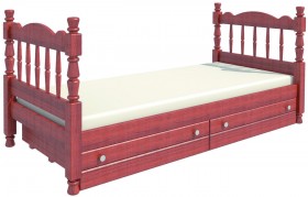 Кровать одинарная Аленка из массива сосны 800*1890 Орех в Таврическом - tavricheskoe.katalogmebeli.com | фото 2