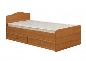 Кровать одинарная с ящиками 800-1 без матраса (круглые спинки) Вишня Оксфорд в Таврическом - tavricheskoe.katalogmebeli.com | фото 1
