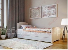 Кровать односпальная ЛДСП 800 с ящиками Дуб выбеленный в Таврическом - tavricheskoe.katalogmebeli.com | фото