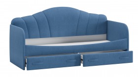 Кровать «Молли» с мягкой обивкой (900) тип 1 (Микровелюр Scandi Indigo 11) в Таврическом - tavricheskoe.katalogmebeli.com | фото 4