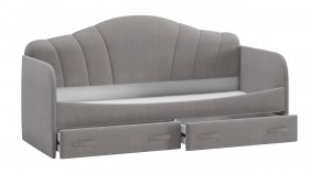Кровать с мягкой спинкой и ящиками «Сабрина» 900 Светло-серый в Таврическом - tavricheskoe.katalogmebeli.com | фото 2