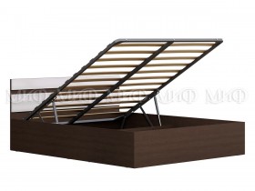 Кровать с подъемным механизмом Нэнси 1,4м (Венге/белый глянец) в Таврическом - tavricheskoe.katalogmebeli.com | фото 1