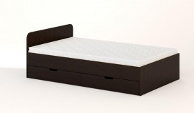 Кровать с ящиками 1200 (Венге) в Таврическом - tavricheskoe.katalogmebeli.com | фото