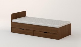 Кровать с ящиками 900 (Орех темный) в Таврическом - tavricheskoe.katalogmebeli.com | фото