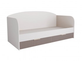 Кровать с ящиками ДКД 2000.1 Лавис (Белый софт/Грей софт/корпус Белый) в Таврическом - tavricheskoe.katalogmebeli.com | фото