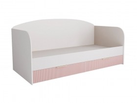 Кровать с ящиками ДКД 2000.1 Лавис (Белый софт/Роза/корпус Белый) в Таврическом - tavricheskoe.katalogmebeli.com | фото