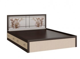 Кровать с ящиками 1,6м Мальта (Дуб венге/Дуб беленый) в Таврическом - tavricheskoe.katalogmebeli.com | фото