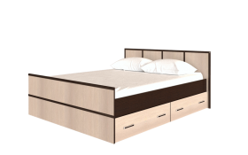 Кровать Сакура с настилом и ящиками 1,4 (Венге/Лоредо) в Таврическом - tavricheskoe.katalogmebeli.com | фото