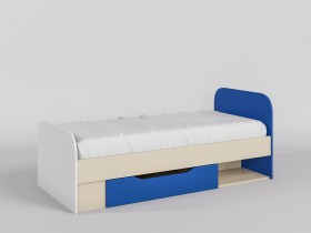 Кровать Скай 1650х750 (Синий/Белый/корпус Клен) в Таврическом - tavricheskoe.katalogmebeli.com | фото
