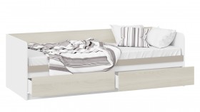 Кровать «Сканди» с 2 ящиками Дуб Гарден/Белый/Глиняный серый в Таврическом - tavricheskoe.katalogmebeli.com | фото 2