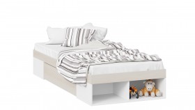 Кровать «Сканди» с ящиком Дуб Гарден/Белый в Таврическом - tavricheskoe.katalogmebeli.com | фото