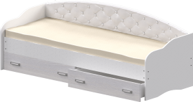 Кровать Софа-7 с мягкой спинкой (800х2000) Белый в Таврическом - tavricheskoe.katalogmebeli.com | фото