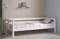 Кровать Соня Вариант 2 с задней защитой Белый полупрозрачный в Таврическом - tavricheskoe.katalogmebeli.com | фото