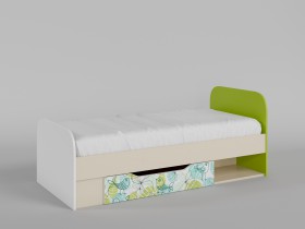 Кровать Твит 1650х750 (Белый/Зеленый/корпус Клен) в Таврическом - tavricheskoe.katalogmebeli.com | фото 1