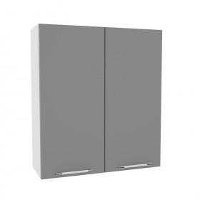 Квадро ВП 800 шкаф верхний высокий (Ваниль кожа/корпус Серый) в Таврическом - tavricheskoe.katalogmebeli.com | фото