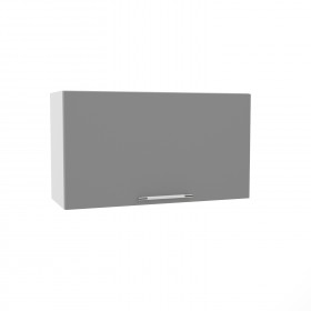 Квадро ВПГ 800 шкаф верхний горизонтальный высокий (Ваниль кожа/корпус Серый) в Таврическом - tavricheskoe.katalogmebeli.com | фото