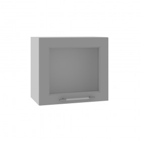 Квадро ВПГС 500 шкаф верхний горизонтальный со стеклом высокий (Железо/корпус Серый) в Таврическом - tavricheskoe.katalogmebeli.com | фото
