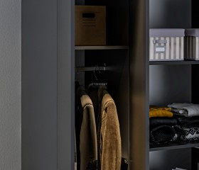 Леон СБ-3364/1 Шкаф 4 дверный с ящиками Диамант серый в Таврическом - tavricheskoe.katalogmebeli.com | фото 2