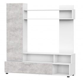 Мебель для гостиной "МГС 9" Белый / Цемент светлый в Таврическом - tavricheskoe.katalogmebeli.com | фото