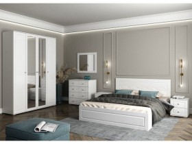 Модульная спальня Барселона (Белый/Белый глянец) в Таврическом - tavricheskoe.katalogmebeli.com | фото 1