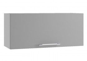 Монца ГВПГ 800 Шкаф верхний горизонтальный глубокий высокий (Белый софт/корпус Серый) в Таврическом - tavricheskoe.katalogmebeli.com | фото