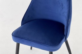 Набор стульев Милан 2 шт (синий велюр/белый) в Таврическом - tavricheskoe.katalogmebeli.com | фото 5