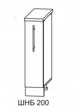 Олива СБ 200 шкаф нижний бутылочница Снег глянец в Таврическом - tavricheskoe.katalogmebeli.com | фото