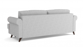 Оливер / диван - кровать 3-х местн. (еврокнижка) (велюр велутто серебряный 52 в Таврическом - tavricheskoe.katalogmebeli.com | фото 3