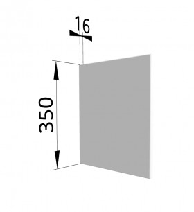 Панель торцевая (для шкафа горизонтального) ПГ Ройс (Белый софт) в Таврическом - tavricheskoe.katalogmebeli.com | фото