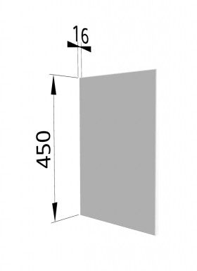 Панель торцевая (для шкафа горизонтального высокого) ВПГ Ройс (Белый софт) в Таврическом - tavricheskoe.katalogmebeli.com | фото