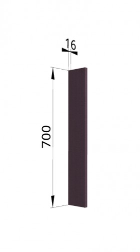 Панель торцевая (для шкафа торцевого верхнего) ПТ 400 Тито, Гарда (Пурпур) в Таврическом - tavricheskoe.katalogmebeli.com | фото