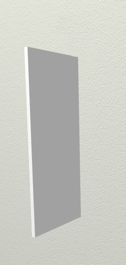 Панель торцевая П Капля (для шкафа верхнего) Белый в Таврическом - tavricheskoe.katalogmebeli.com | фото