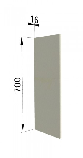 Панель торцевая П Квадро (для шкафа верхнего) Ваниль кожа в Таврическом - tavricheskoe.katalogmebeli.com | фото